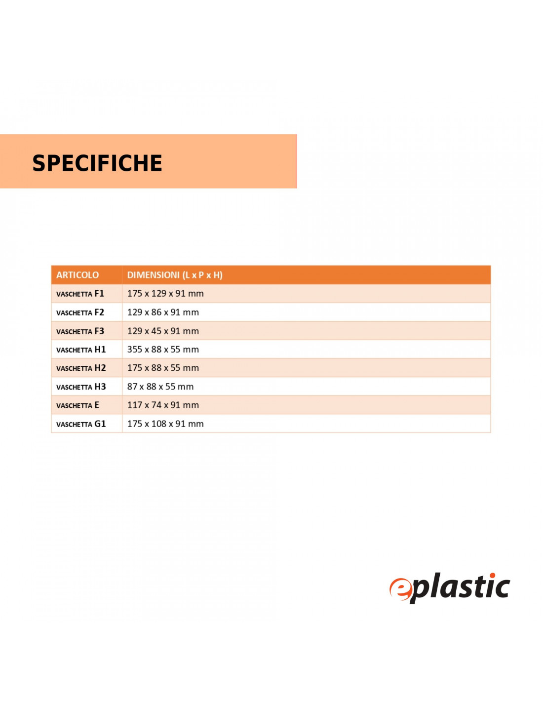 Mobil plastic vaschetta h2 per c-maxi h/3 e t/3